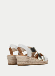 outlet espadrilles yute blanche-or - hispanitas