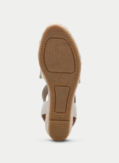 espadrilles yute blanche-or
