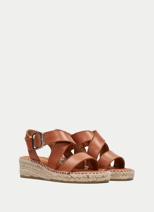 espadrilles yute cuir