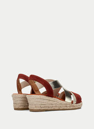 outlet espadrilles yute cuero-oro - hispanitas
