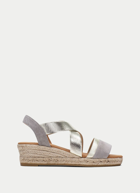 espadrilles yute gris-or