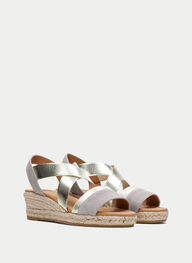 outlet espadrilles yute gris-or - hispanitas
