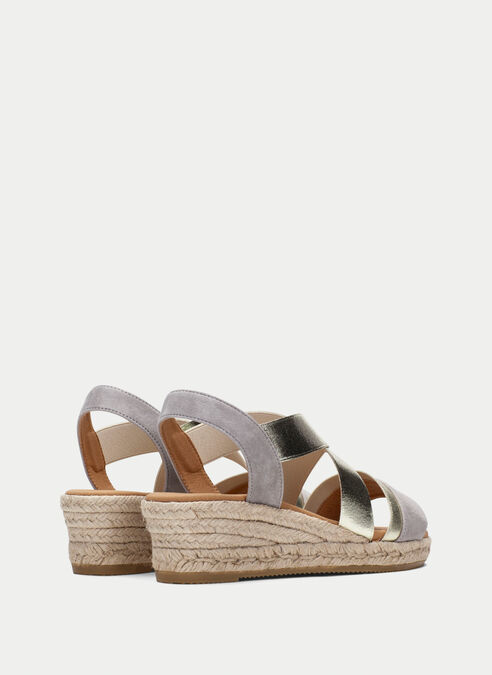 espadrilles yute gris-or