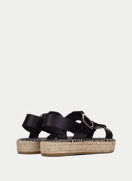 outlet espadrilles yute noir - hispanitas