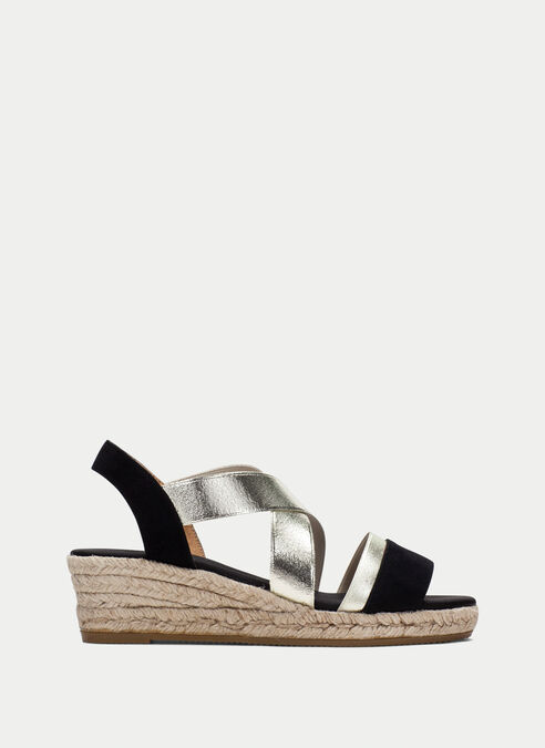 espadrilles yute noir-or
