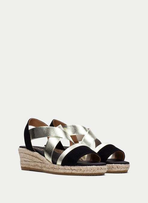 espadrilles yute noir-or