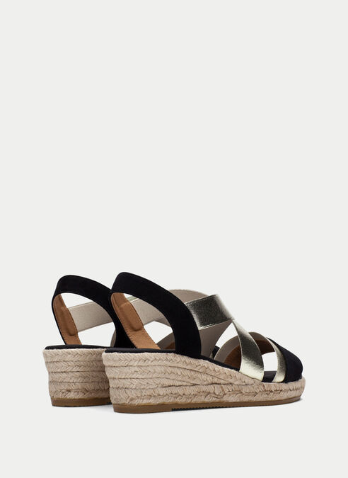 espadrilles yute noir-or