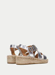 outlet espadrilles yute argent - hispanitas