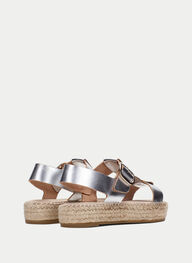 outlet espadrilles yute argent - hispanitas