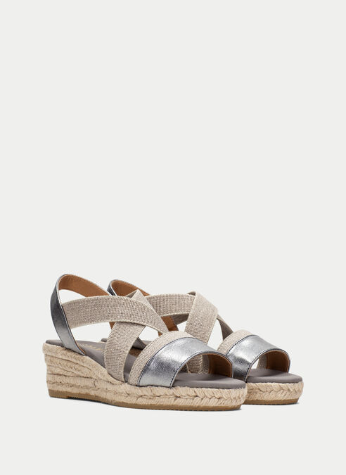 espadrilles yute argent-gris