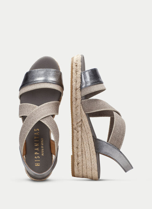 espadrilles yute argent-gris