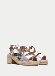 outlet espadrilles yute argent - hispanitas