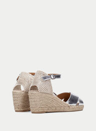 outlet espadrilles yute argent - hispanitas
