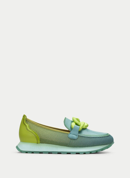 mocasín sport loira acquamarina-kiwi