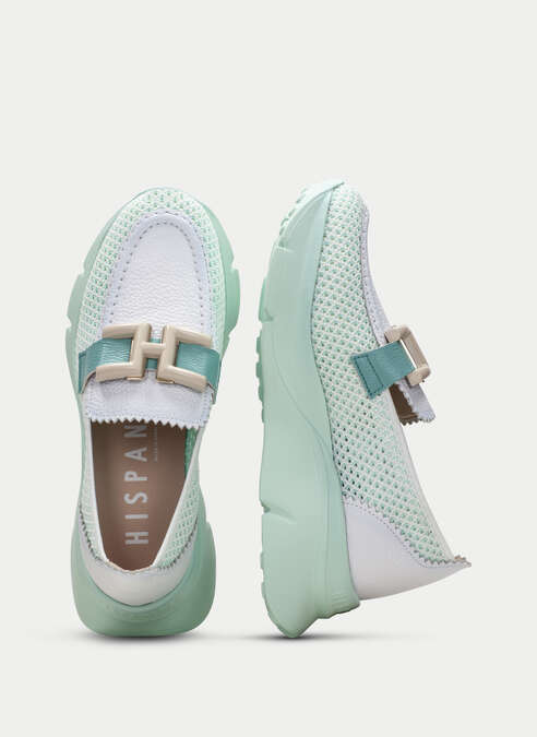 mocasín sport hawai blanche-aquamarine