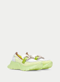 outlet mocassin-sport hawai blanche--kiwi - hispanitas