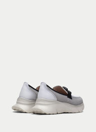 outlet mocassin-sport hawai blanche-noir - hispanitas