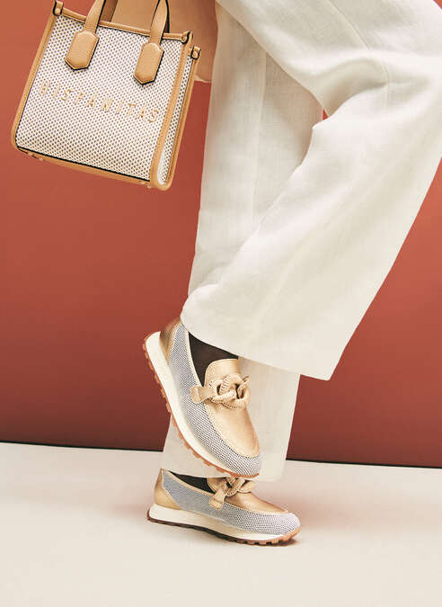 mocasín sport loira blanche-or
