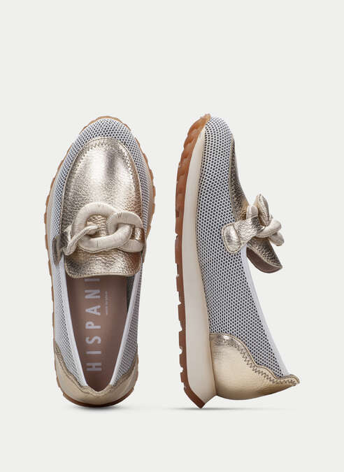 mocasín sport loira blanche-or