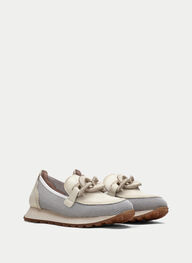 outlet moccasins-desportivos loira creme - hispanitas