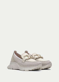 outlet mocassin-sport hawai creme - hispanitas
