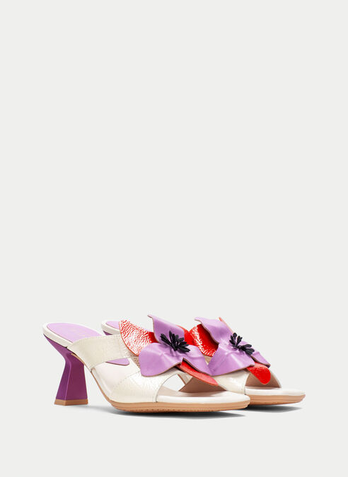 sandalias destalonadas danielle crema-violet