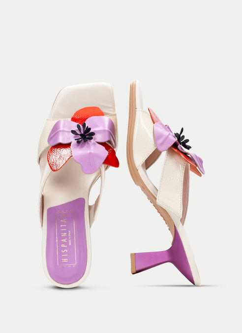 sandalias destalonadas danielle crema-violet