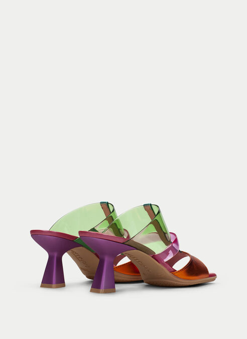 sandalias destalonadas danielle multi-metal