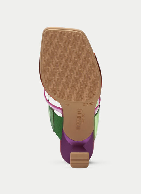 sandalias destalonadas danielle multi-metal