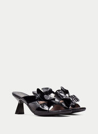 outlet sandalias destalonadas danielle negro - hispanitas