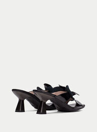 outlet sandalias destalonadas danielle negro - hispanitas