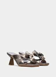 outlet sandalias destalonadas danielle oro - hispanitas