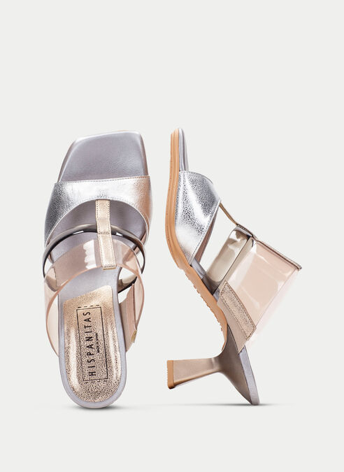 sandalias destalonadas danielle argent-or