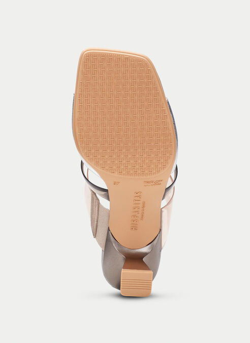 sandalias destalonadas danielle argent-or