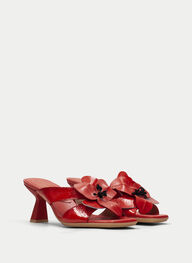 outlet sandalias destalonadas daniella rojo - hispanitas