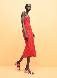 outlet sandalias destalonadas mallorca violet-rojo - hispanitas