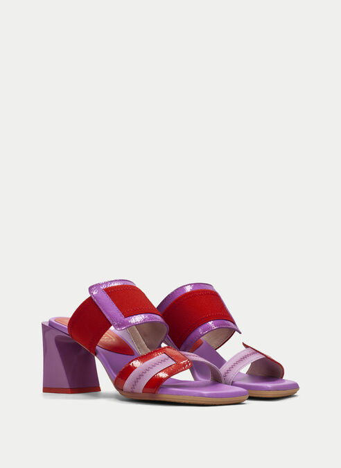 sandalias destalonadas mallorca violet-rouge