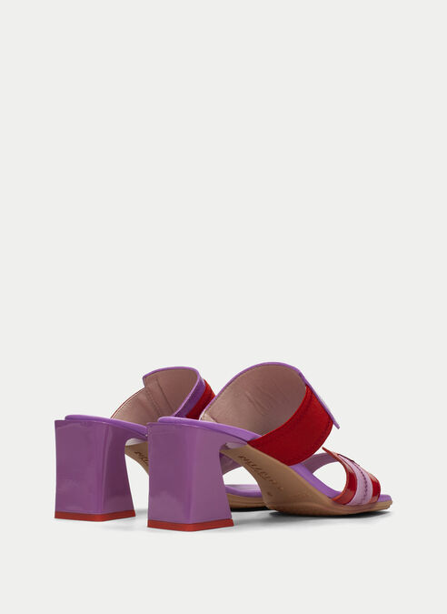 sandalias destalonadas mallorca violet-rouge