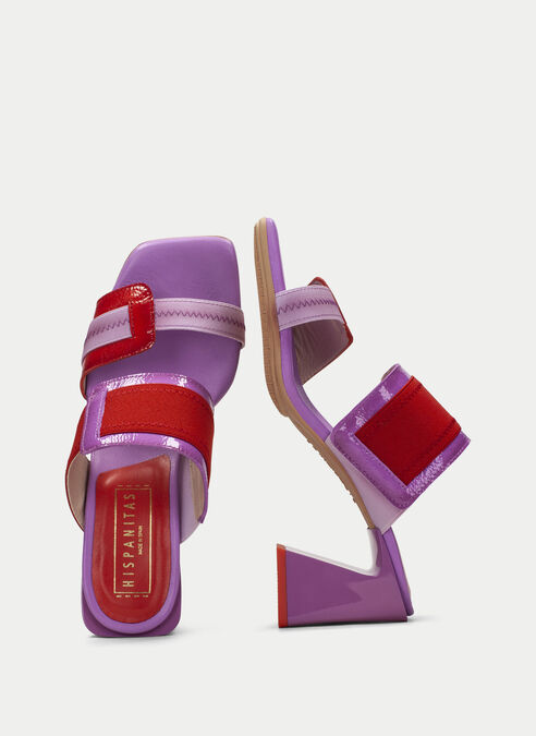 sandalias destalonadas mallorca violet-rouge