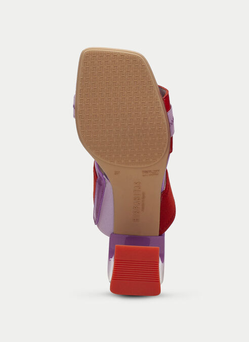 sandalias destalonadas mallorca violet-rouge