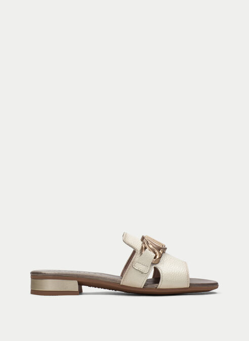 sandalias planas lena cream