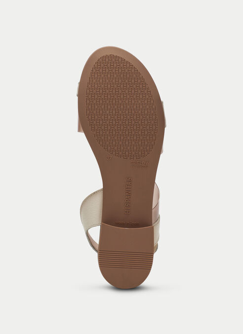 sandalias planas lena creme