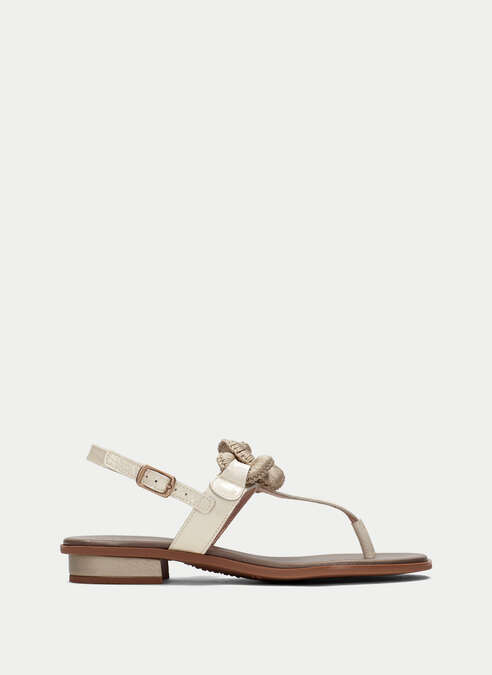 sandalias planas ibiza creme