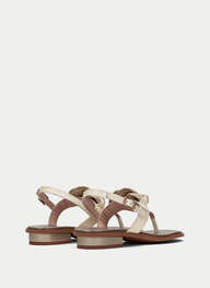 outlet sandale-plane ibiza creme - hispanitas