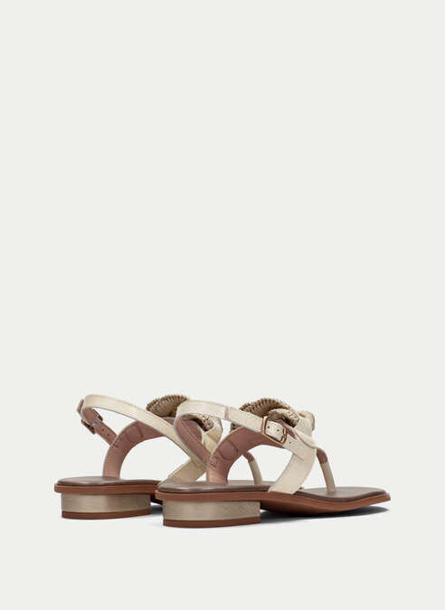 sandalias planas ibiza creme
