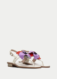 outlet sandale-plane ibiza creme-violet - hispanitas