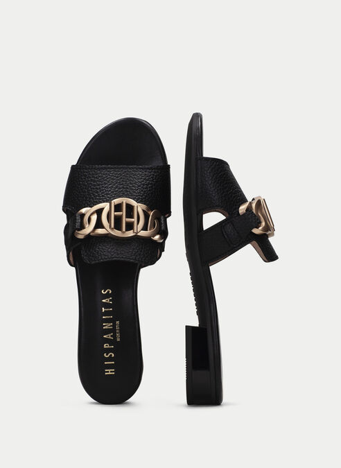 sandalias planas lena noir