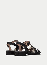outlet sandale-plane lena noir - hispanitas