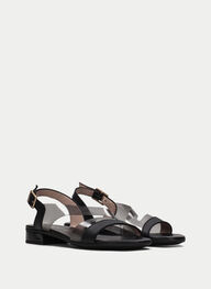outlet sandale-plane lena noir - hispanitas