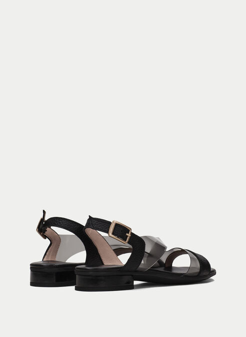 sandalias planas lena noir